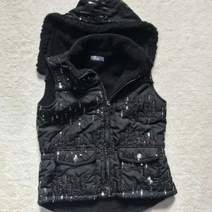 Cowgirl Up vest with removable hood
